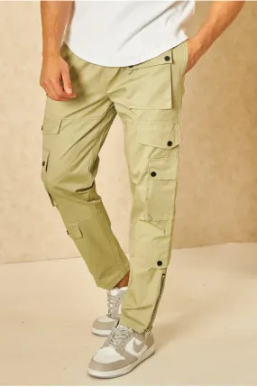 Joggerpant cargo en toile vert