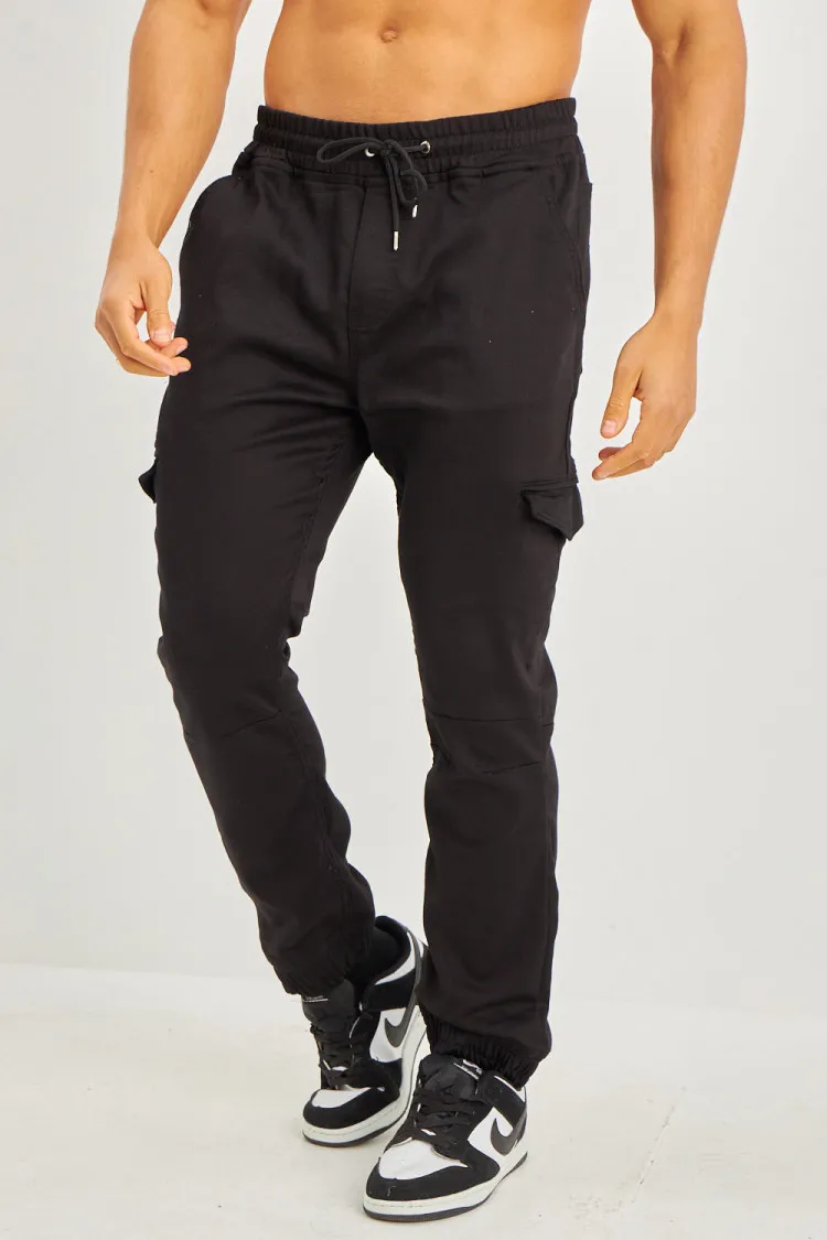 Joggerpant noir à poches cargo