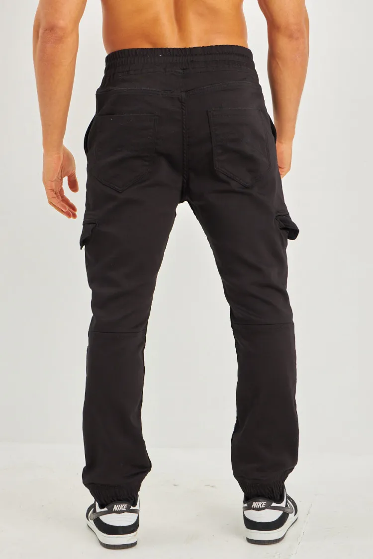 Joggerpant noir à poches cargo