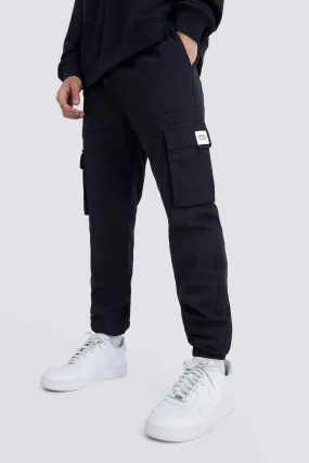 Jogging cargo slim à taille élastique