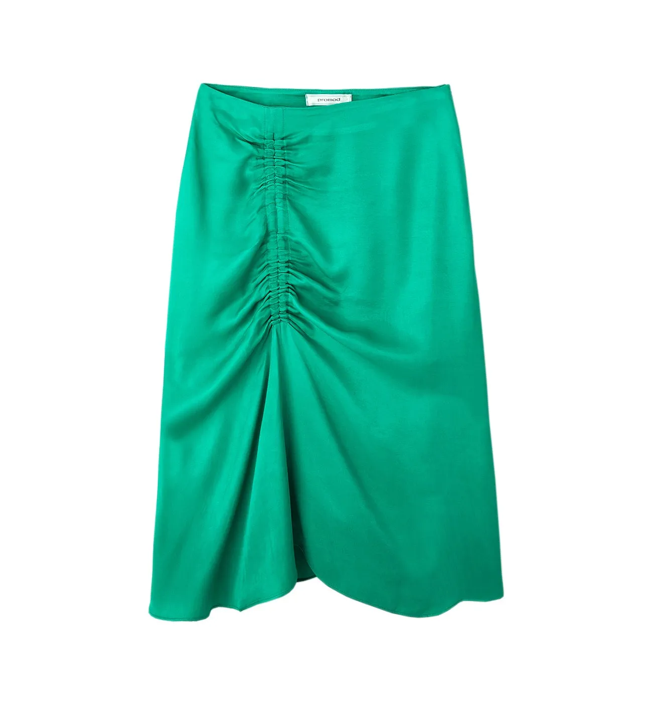 Jupe midi en satin Femme - Vert