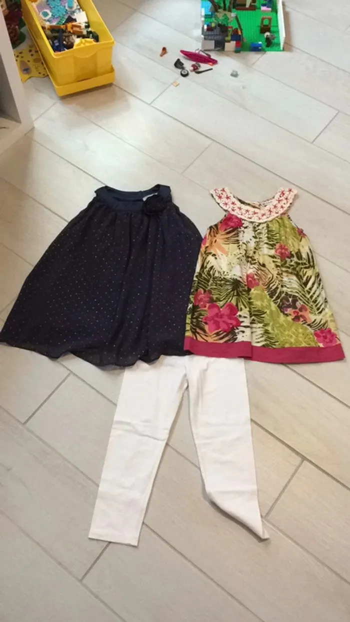 Lot 2 tuniques legging - La Redoute - 4 ans  | Beebs