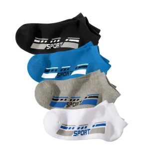 Lot de 4 Paires de Socquettes Sport