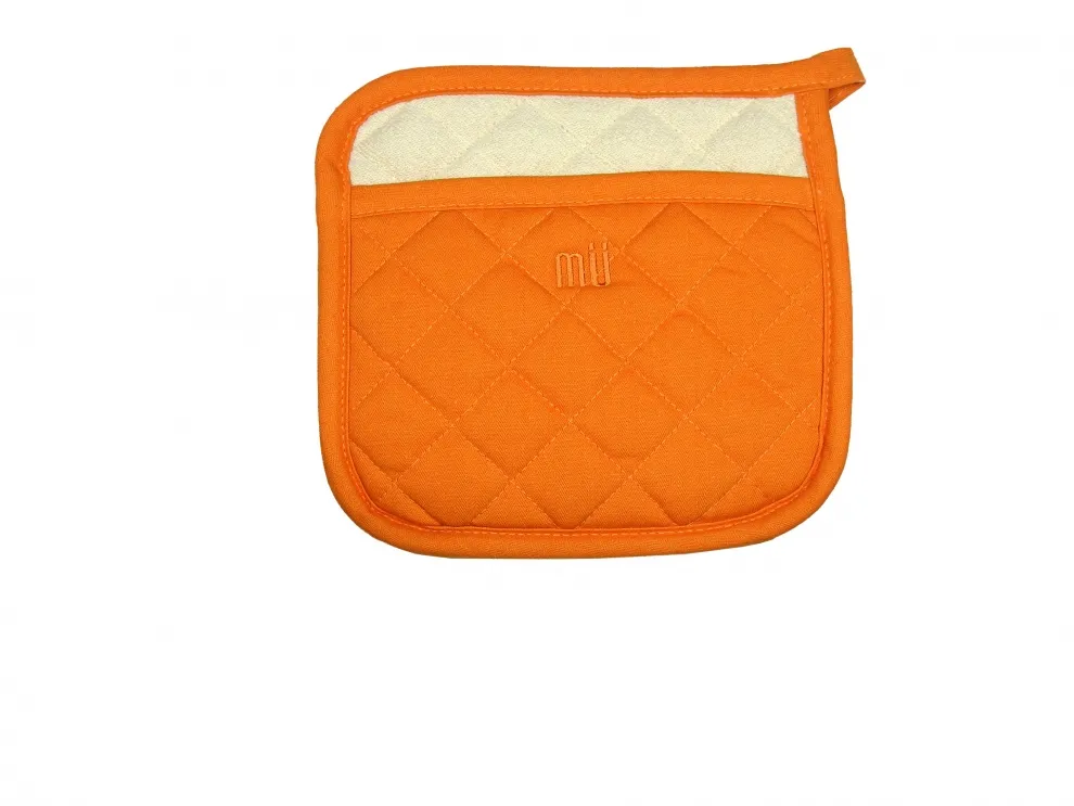 Manique en coton - 23 cm tissage chevron - orange