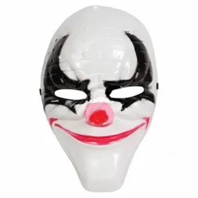 Masque de Clown Démoniaque en Plastique au Couleur Blanche