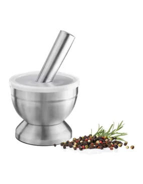 Mortier cuisine Westmark Edelstahl en inox + couvercle