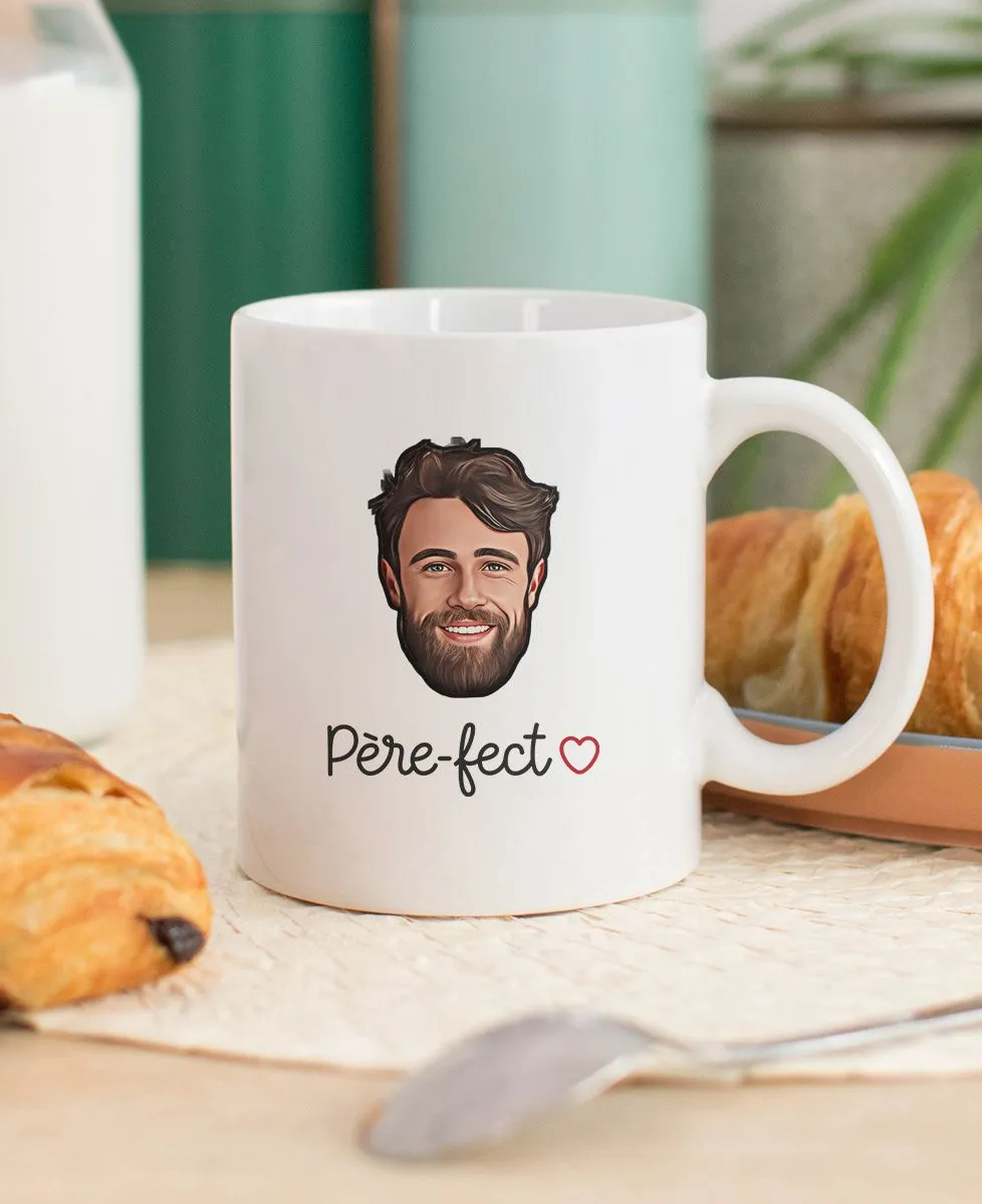 Mug Père-fect et visage personnalisé