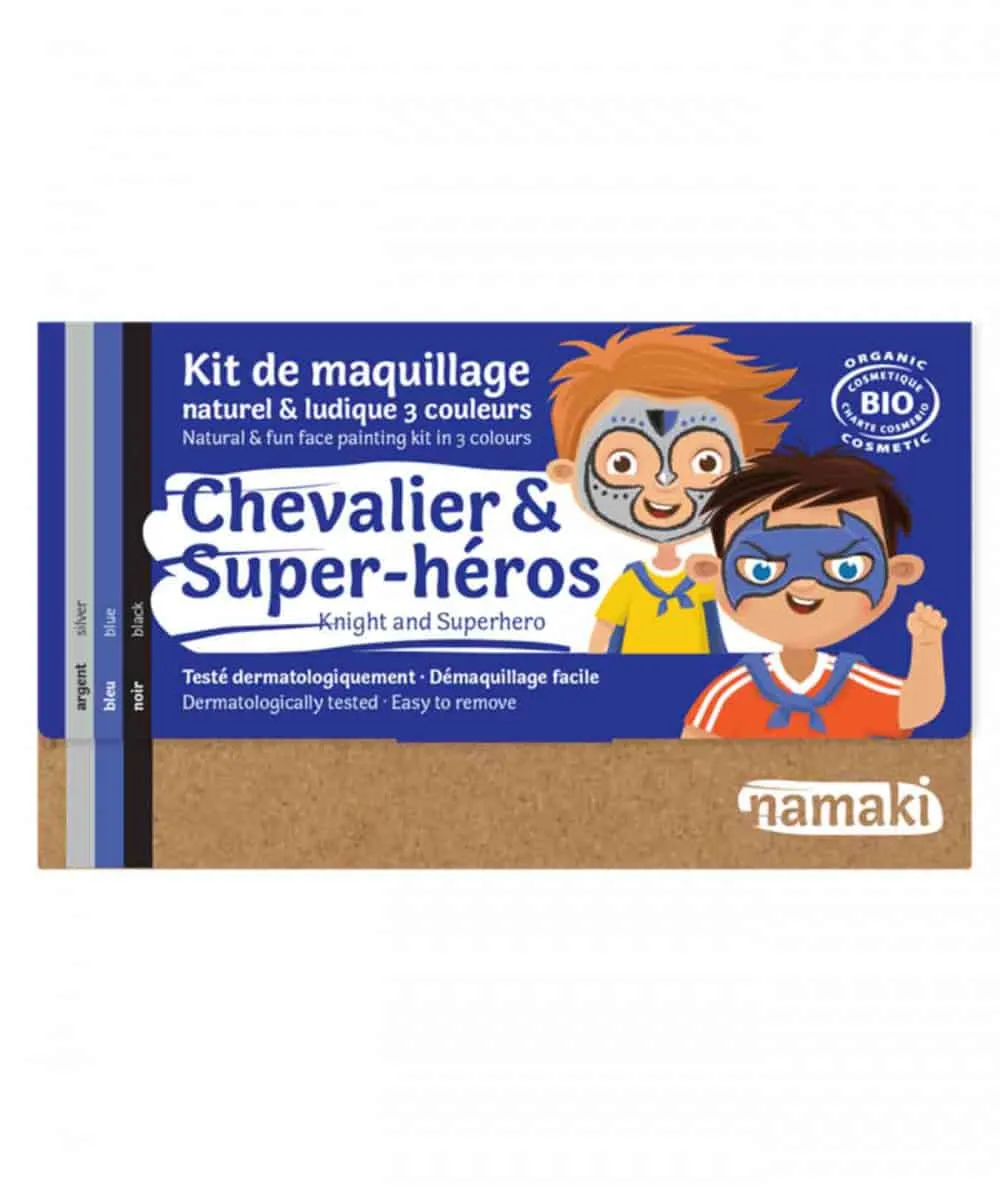 Namaki Cosmetics : Kit maquillage 'Chevalier & super Héros' - 100% Ecoresponsable - Mer(e)veilleuse