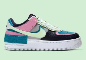 Nike Air Force 1 Shadow Barely Volt Oracle Aqua