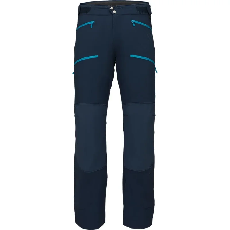 NORRONA Lyngen Flex 1 Pantalon /indigo night hawaiian surf 2023-2024 Pantalons de Ski Snowboard Softshell Ski de Rando