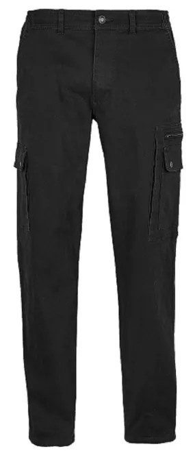 Pantalon cargo docker stretch multipoches - Homme - 03820 - noir 