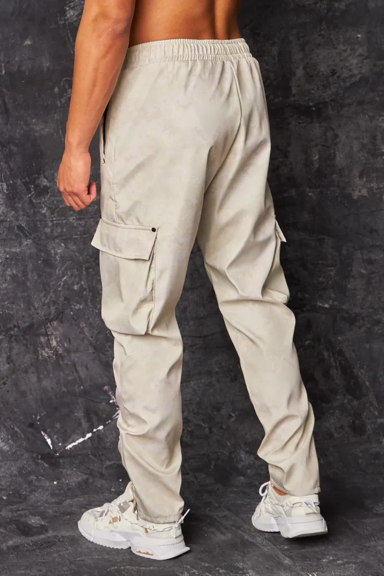 Pantalon de jogging cargo camouflage pixel beige