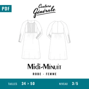 Patron Couture Générale Robe – Midi-Minuit (PDF)