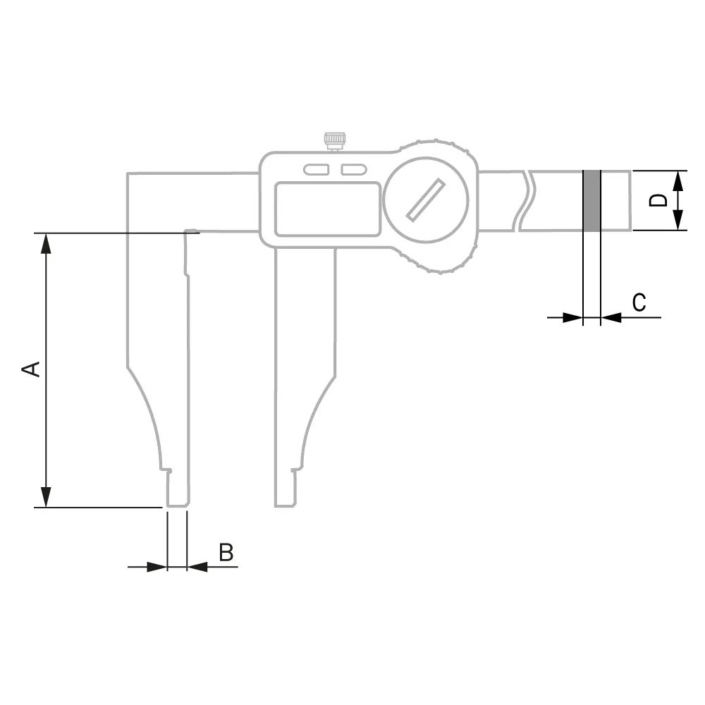 Pied à coulisse d'atelier TWIN-CAL IP67, 600 mm 
