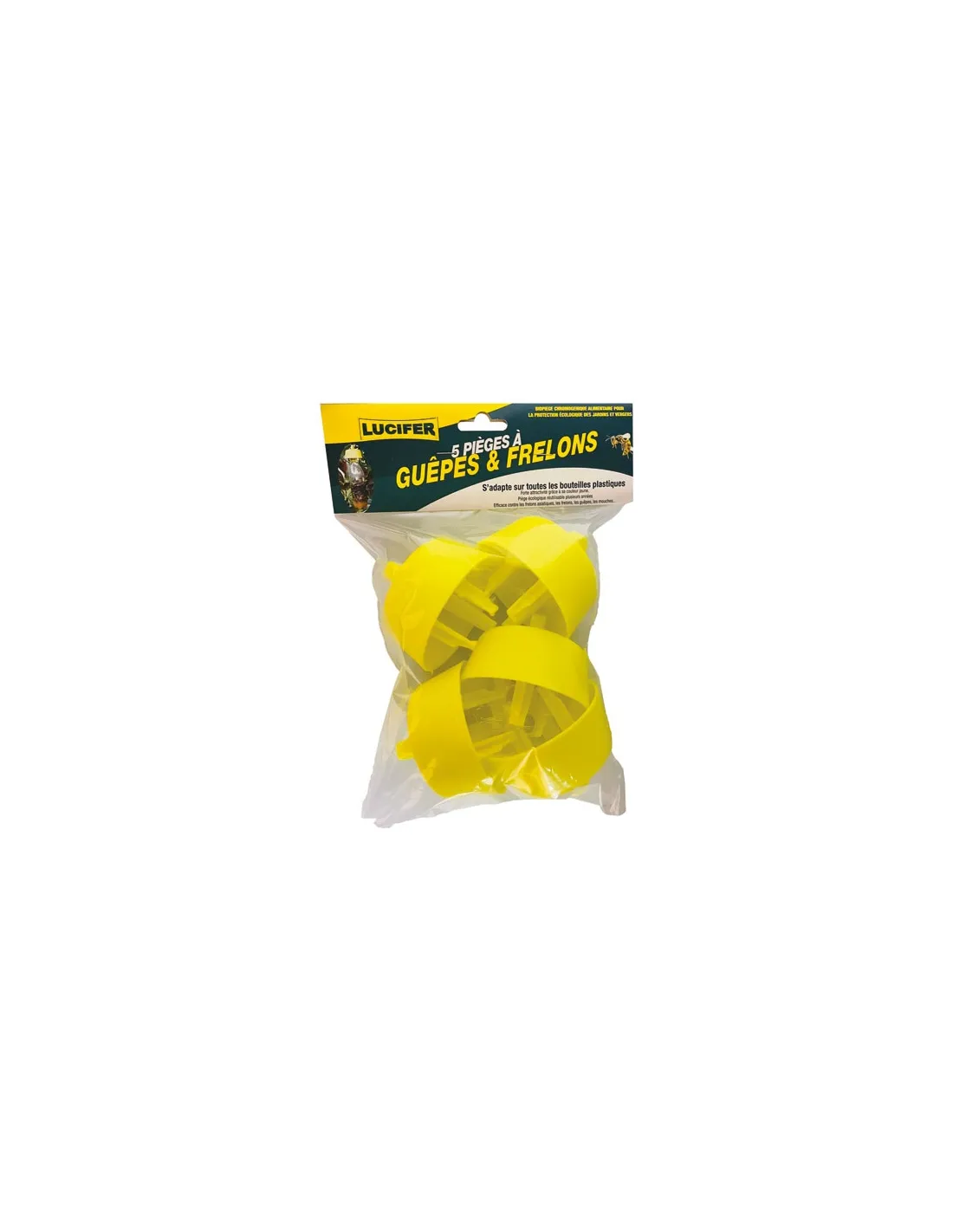 Pieges à guepes pour bouteille plastique sachet de 5 - LUCIFER