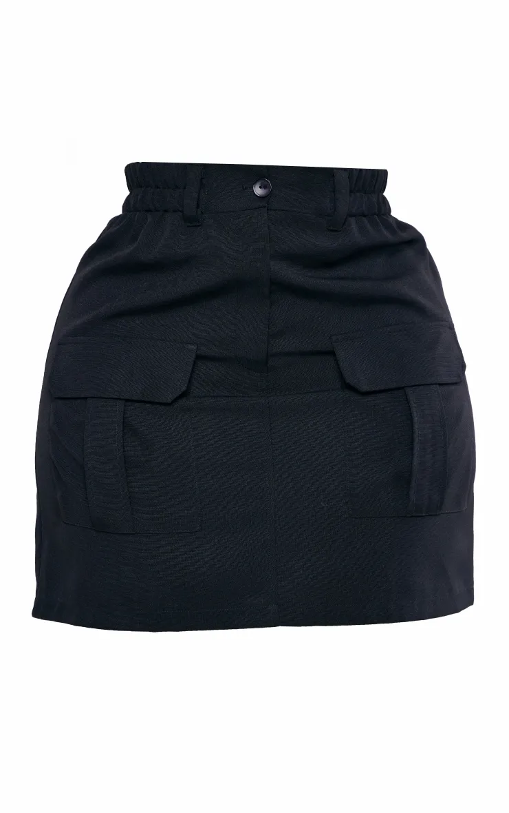 Plus Mini jupe cargo noire