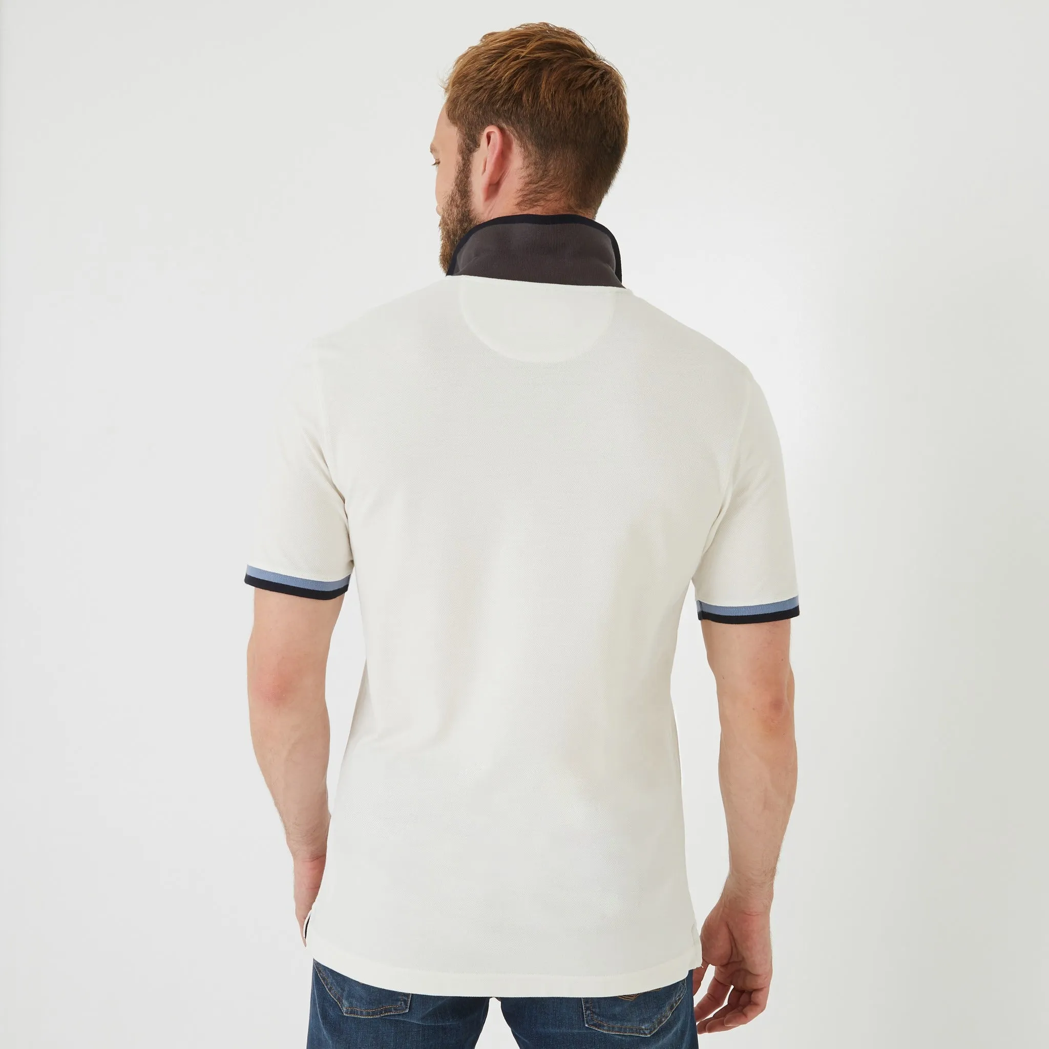 Polo blanc en coton Pima