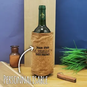 Rafraîchisseur de bouteille en liège personnalisé "Le meilleur des papas"