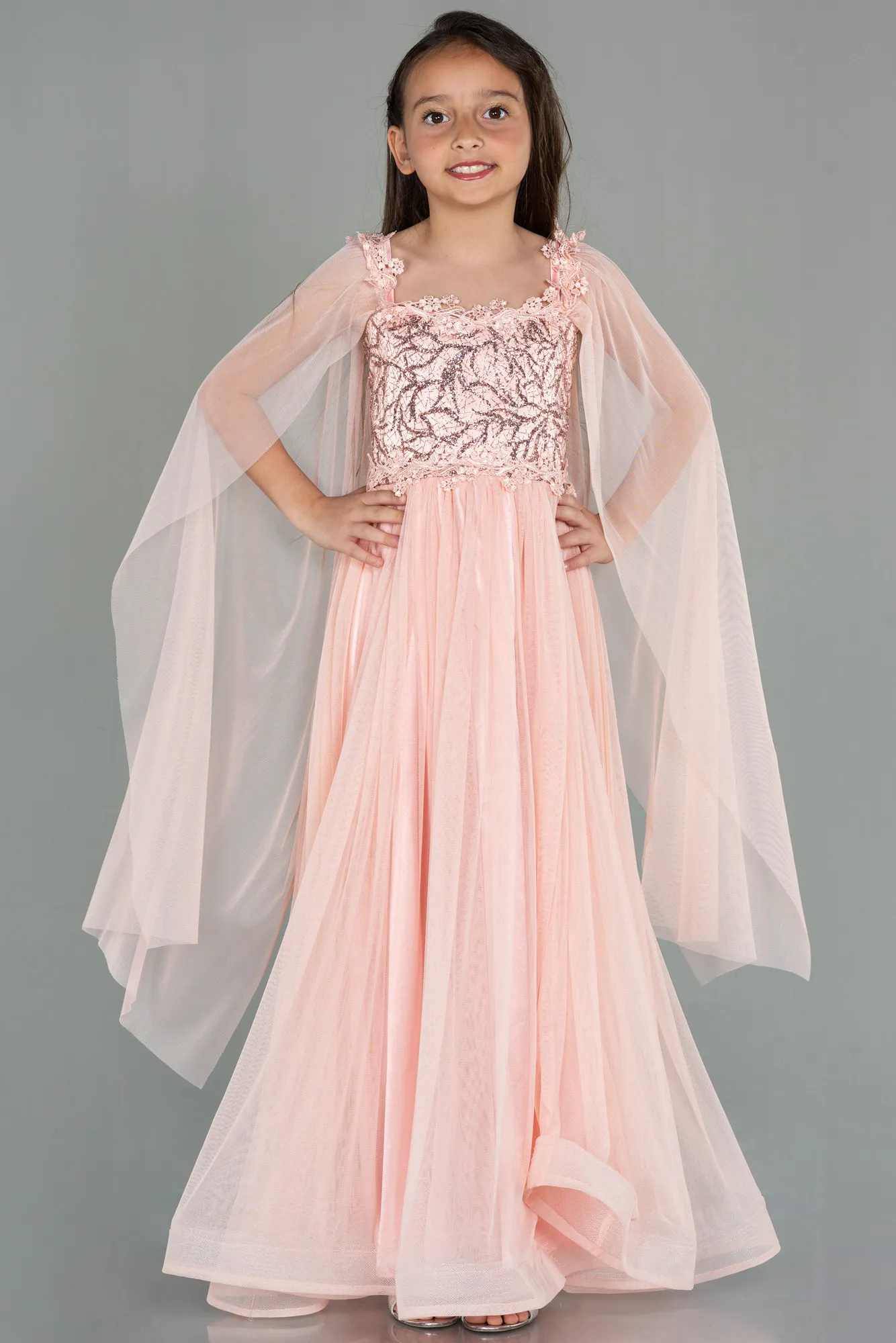 Robe de Soirée Enfants Longue Lavande ABU3029