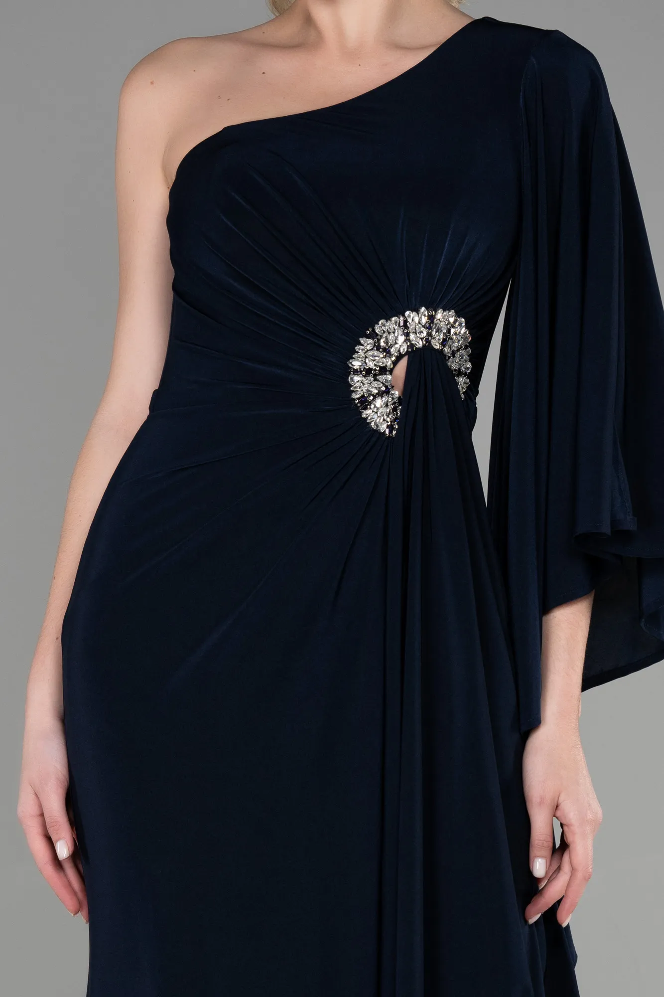 Robe de Soirée Longue Bleu Marine ABU3371