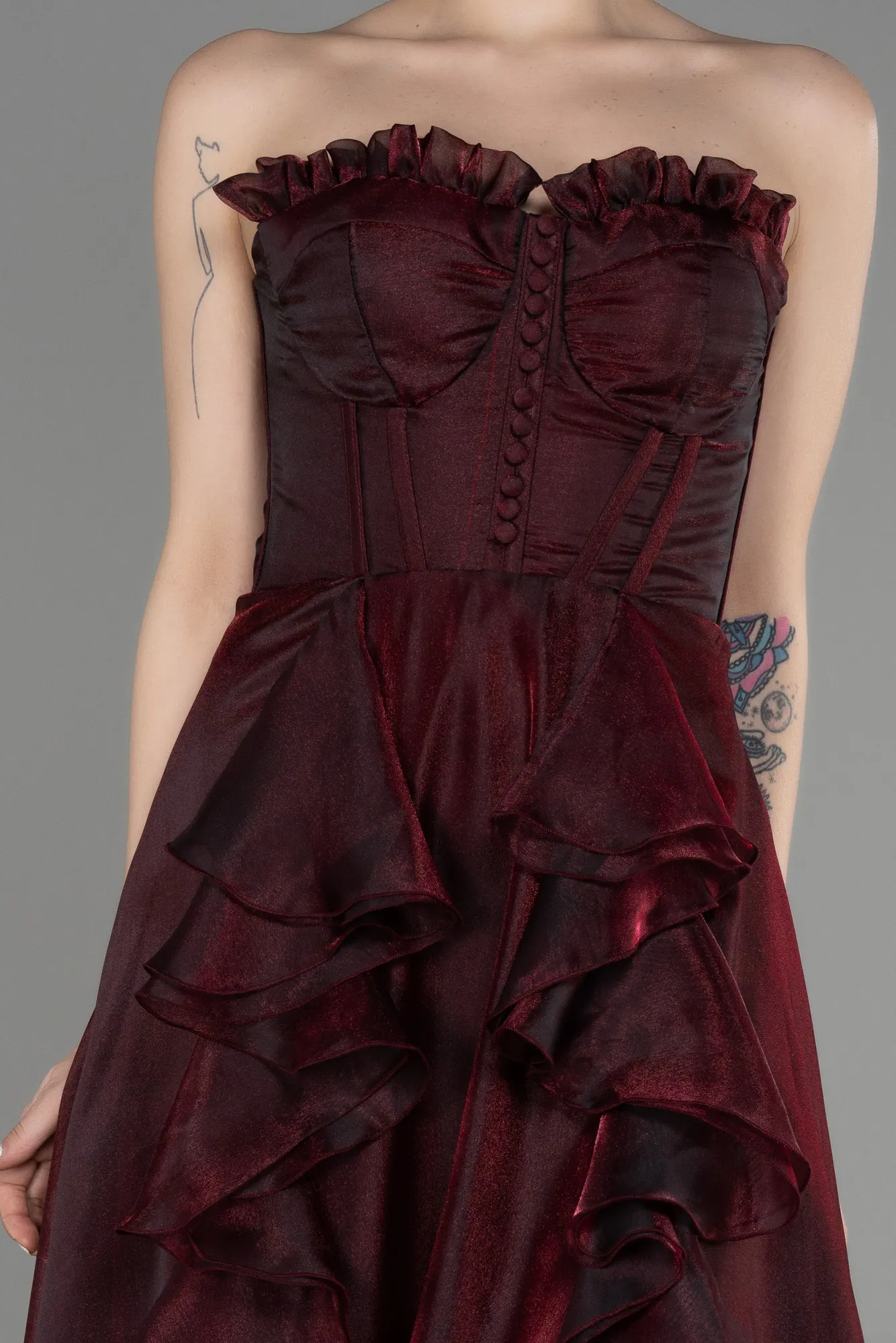 Robe De Soirée Longue Couleur Rose ABU3720