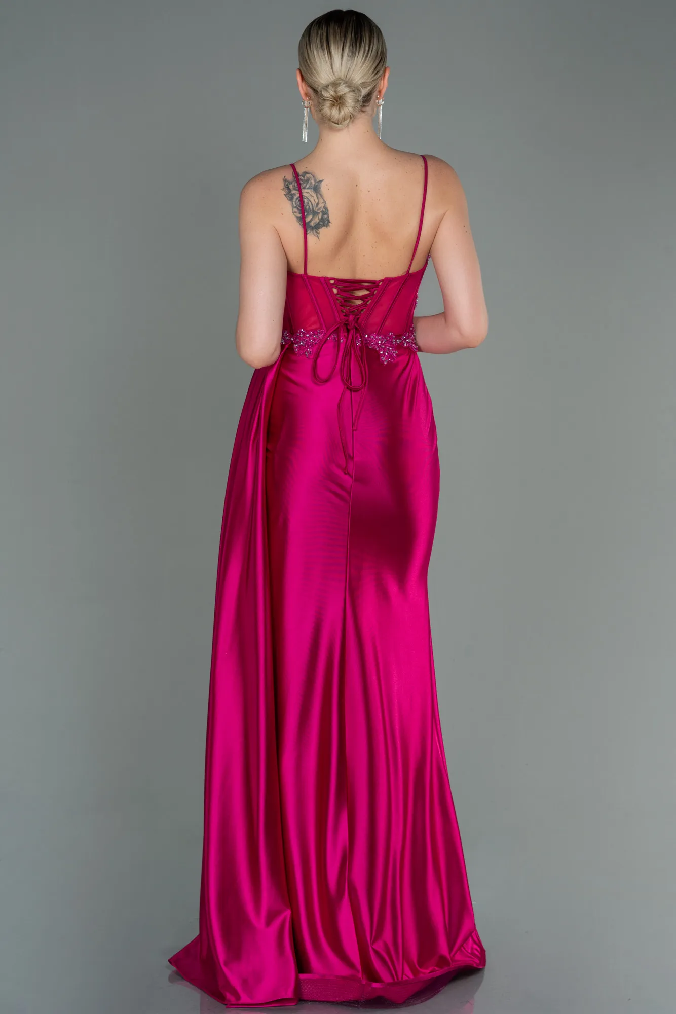 Robe de Soirée Longue Fushia ABU3192