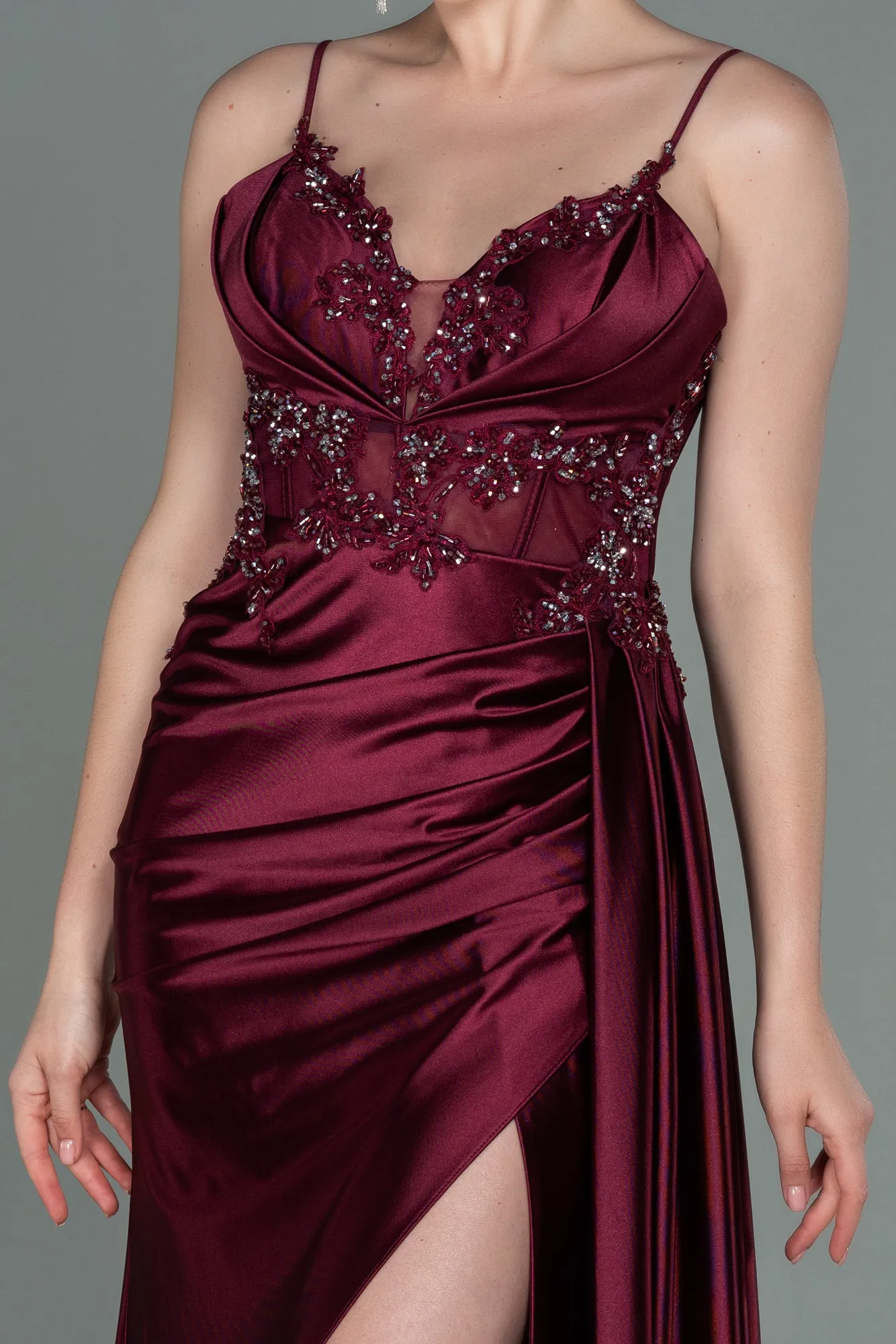 Robe de Soirée Longue Fushia ABU3192