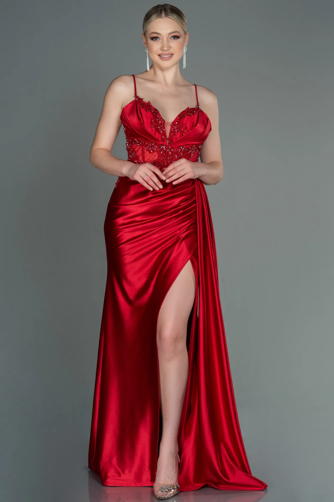 Robe de Soirée Longue Fushia ABU3192