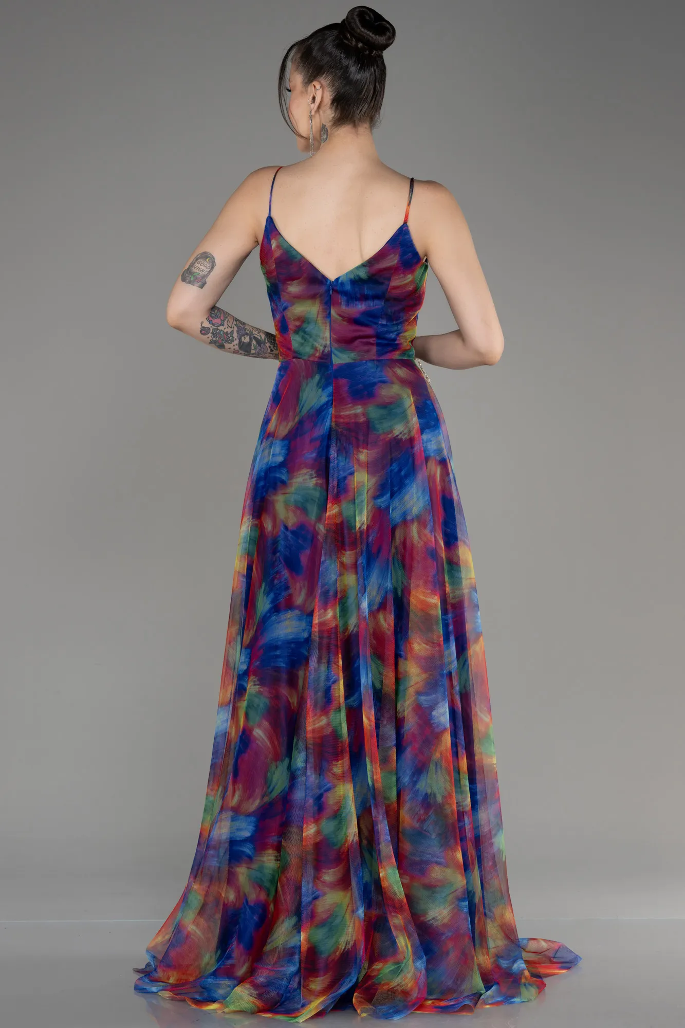 Robe de Soirée Longue Marron Clair ABU3954