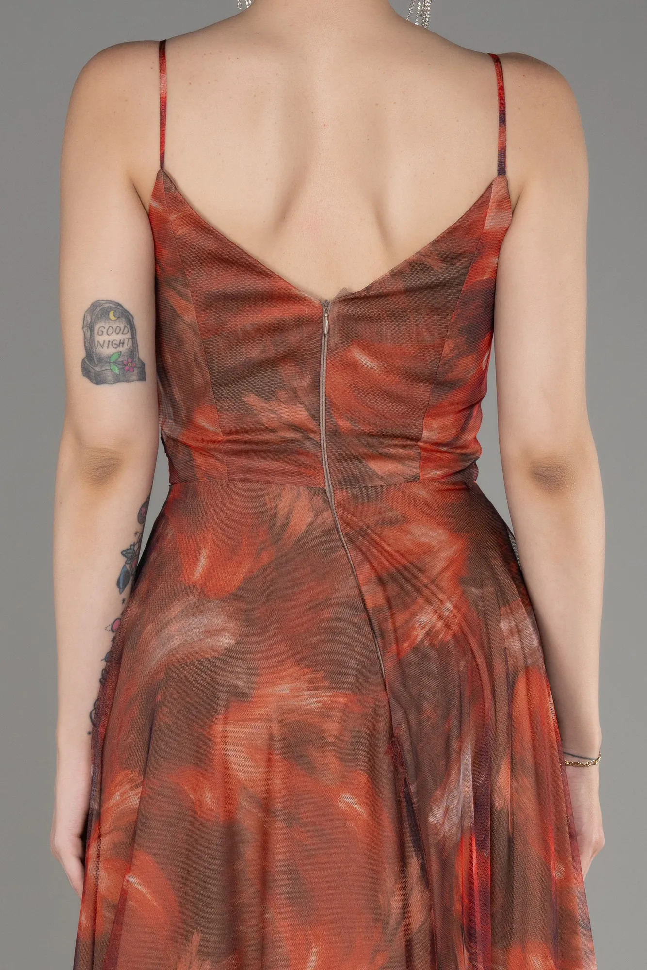 Robe de Soirée Longue Marron Clair ABU3954