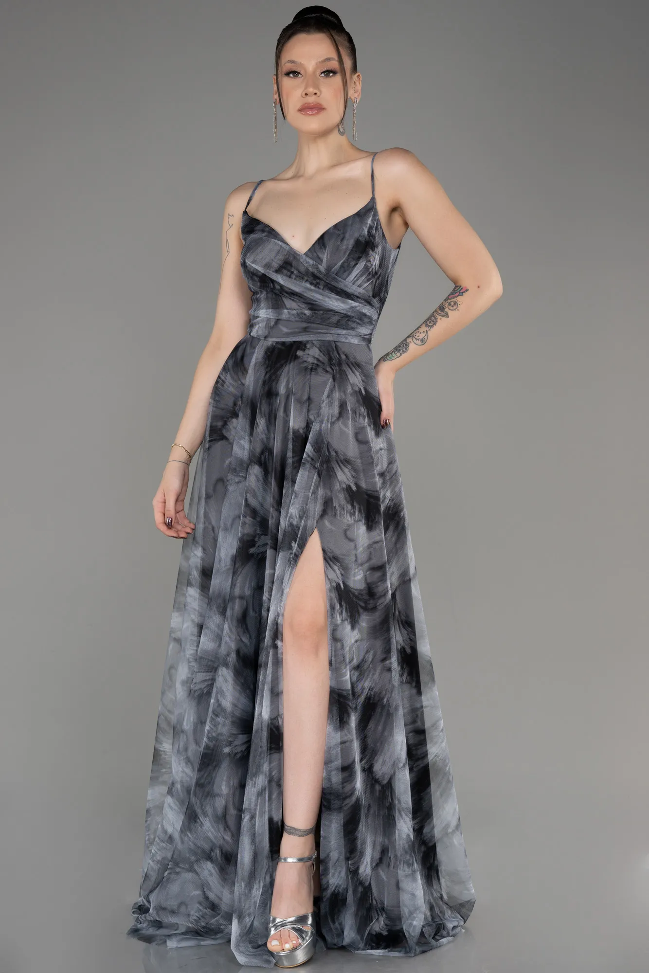 Robe de Soirée Longue Marron Clair ABU3954