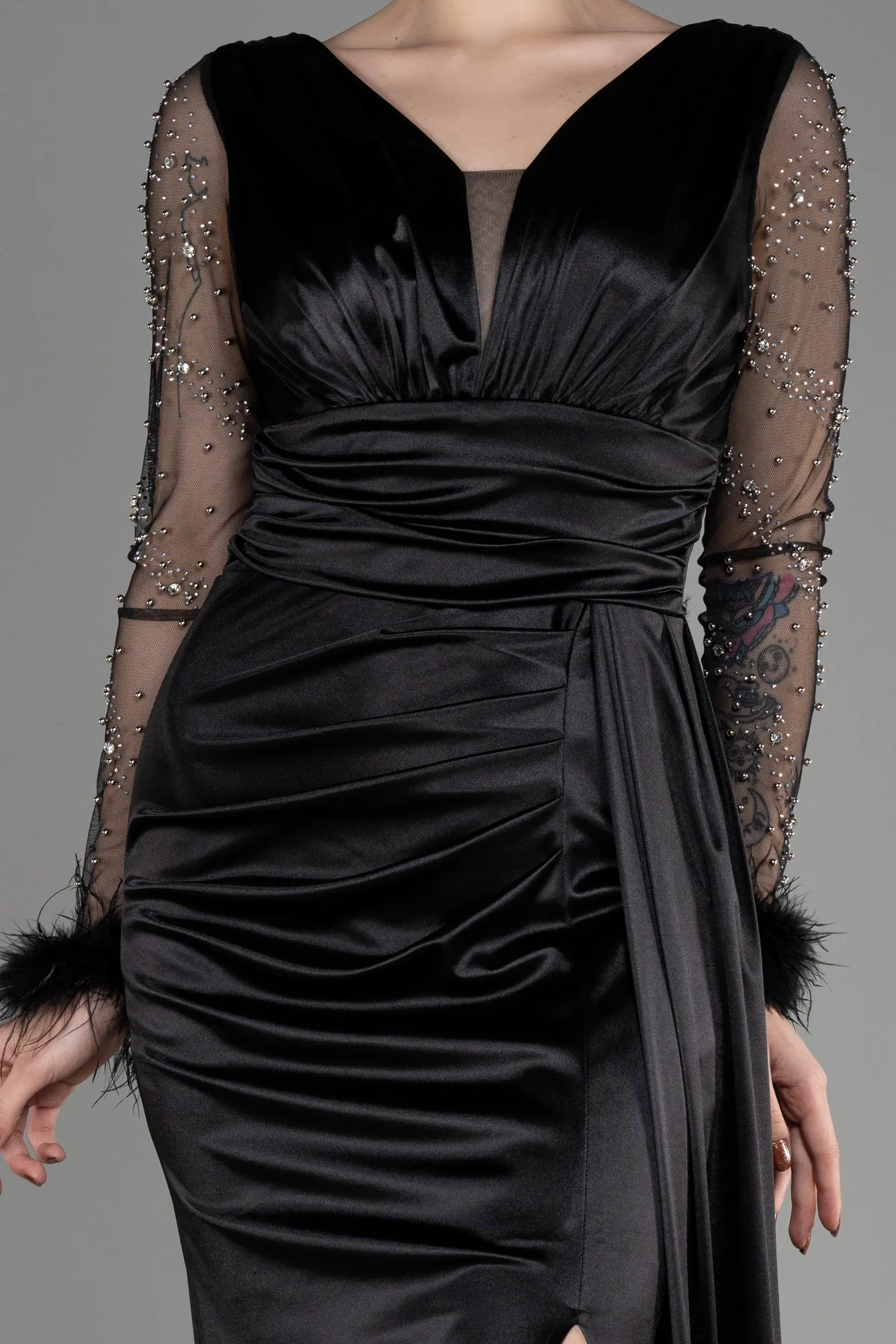 Robe de Soirée Longue Noir ABU3835