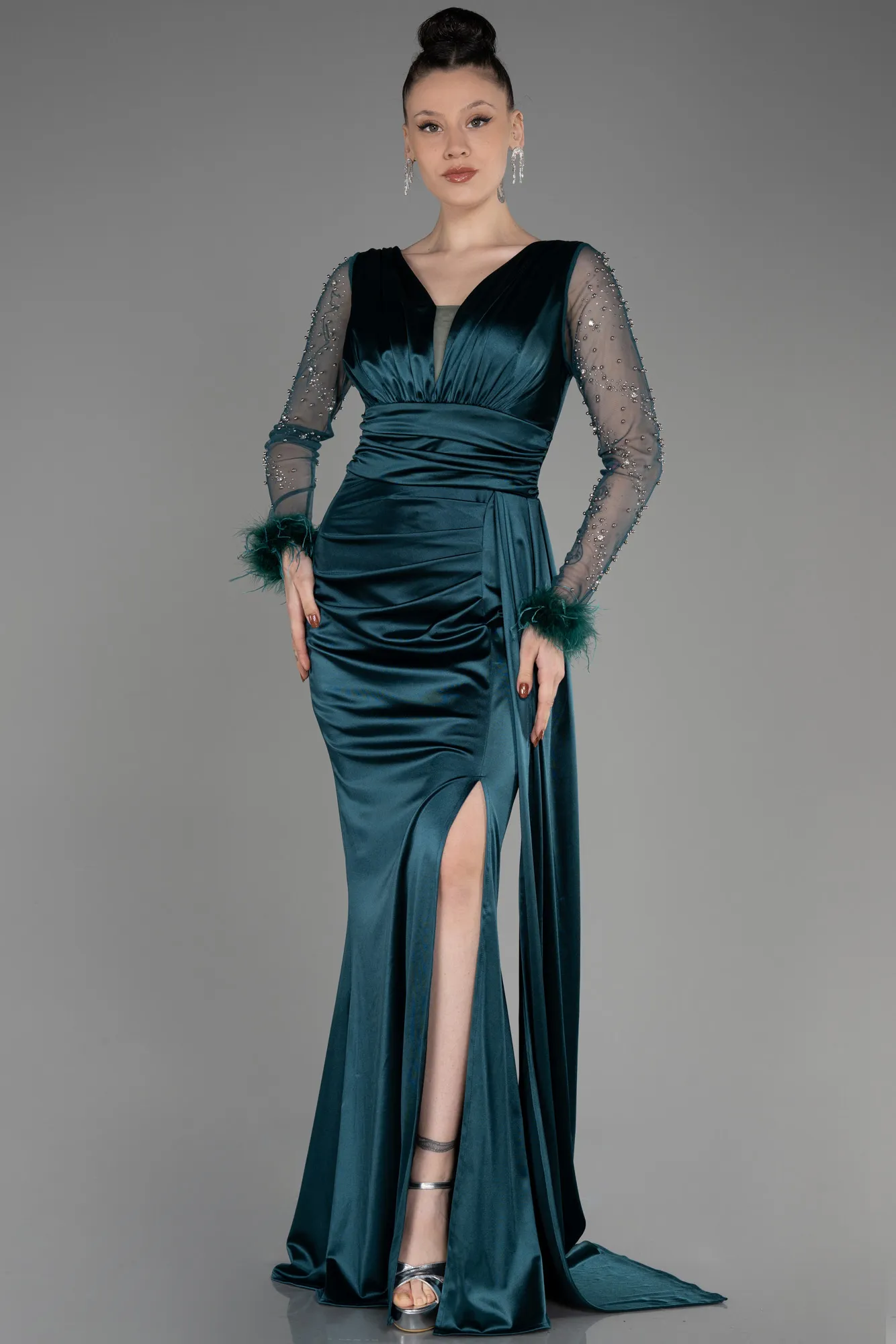 Robe de Soirée Longue Noir ABU3835