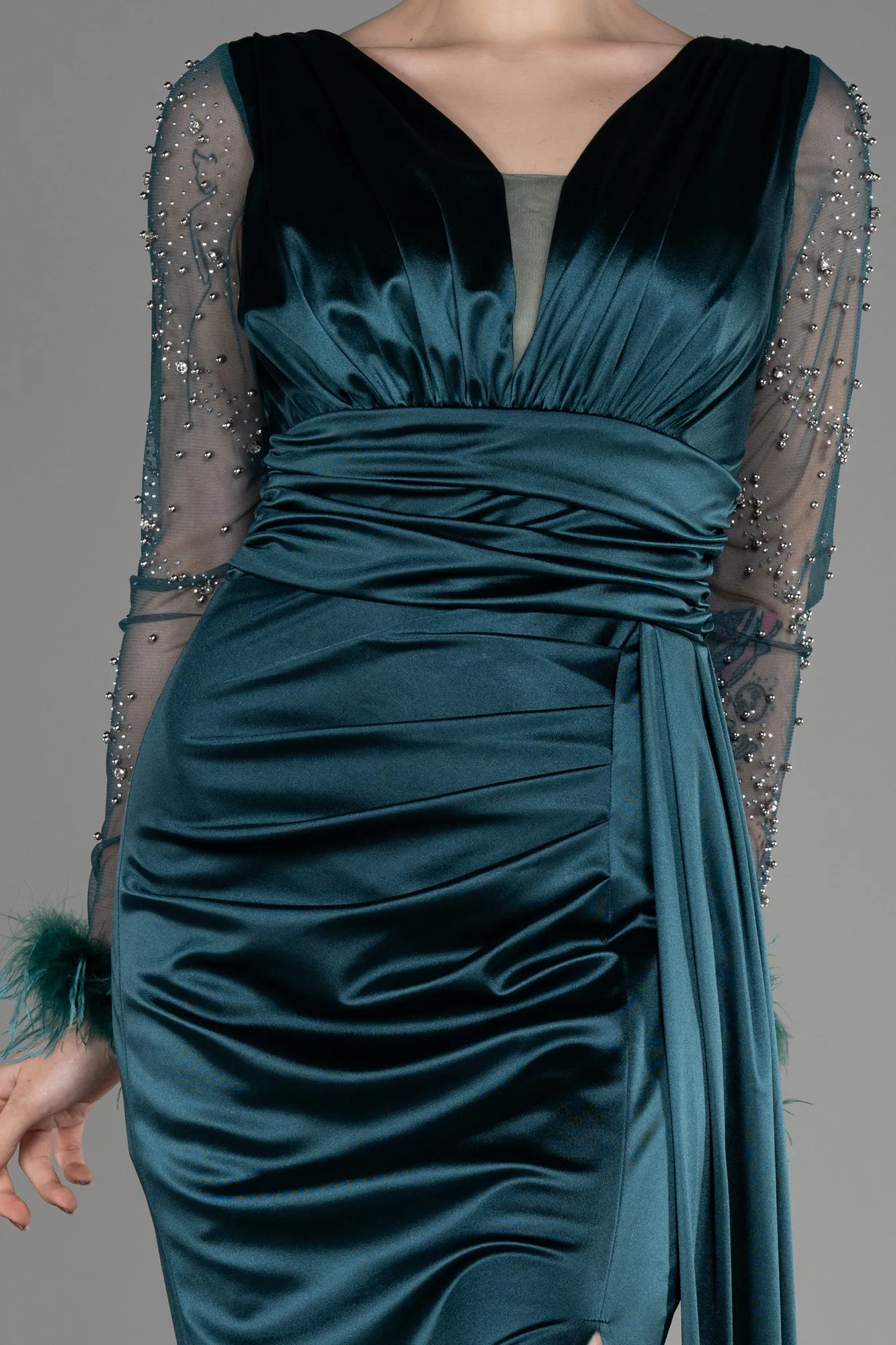 Robe de Soirée Longue Noir ABU3835