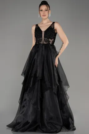 Robe de Soirée Longue Noir ABU3952