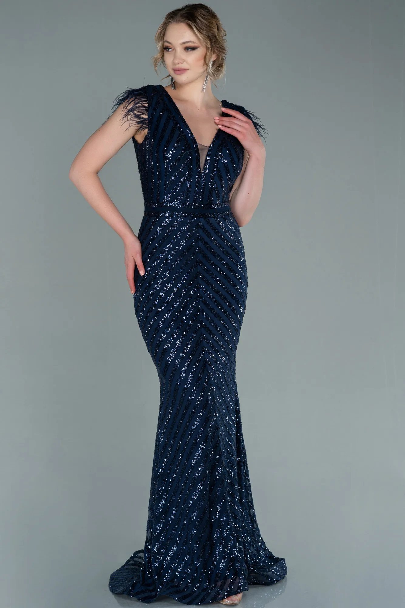 Robe de Soirée Longue Noir ABU881