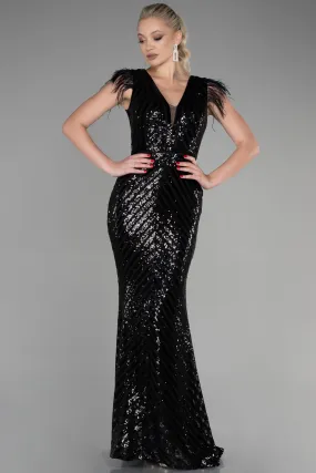 Robe de Soirée Longue Noir ABU881