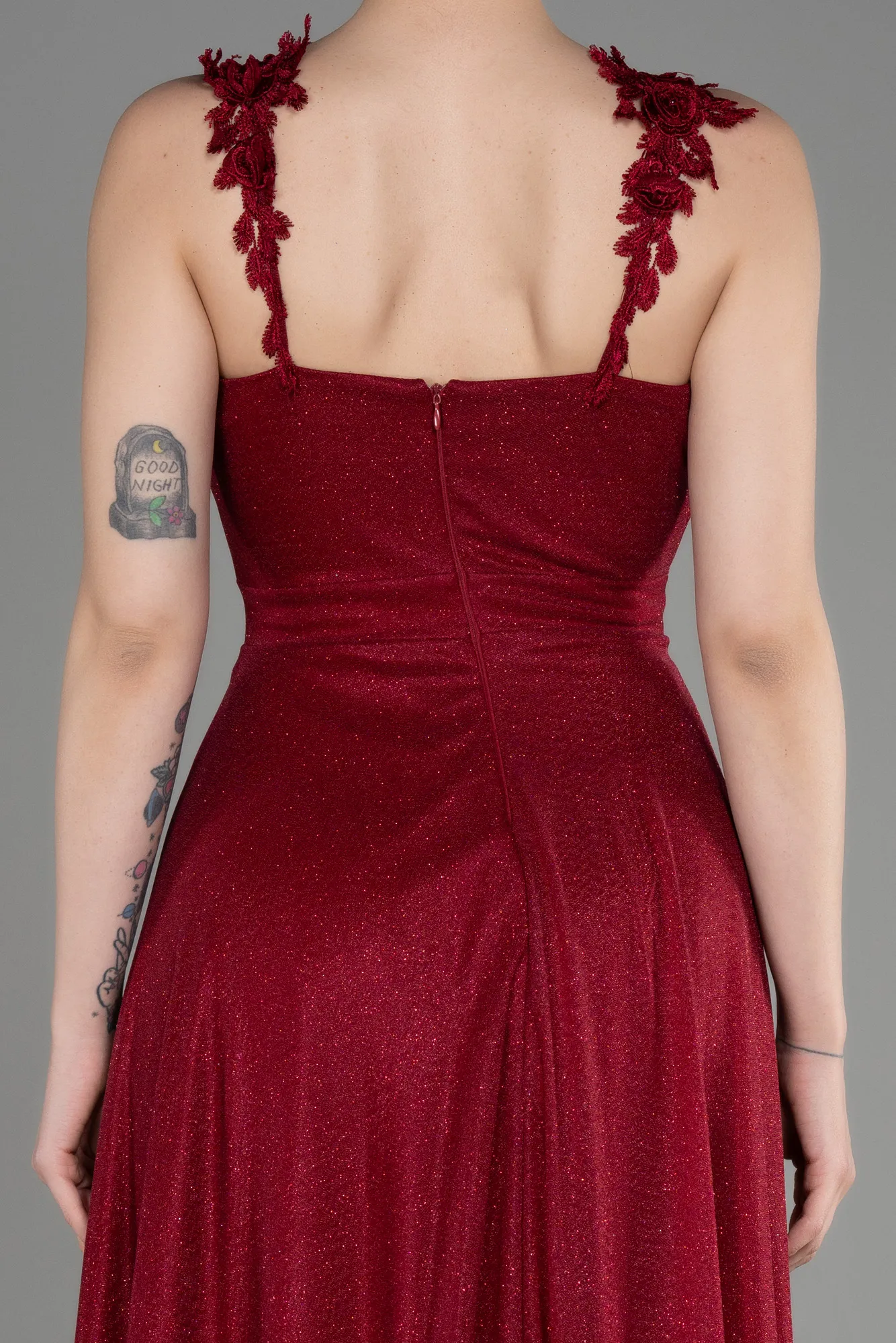 Robe De Soirée Longue Rouge Bordeaux ABU2307