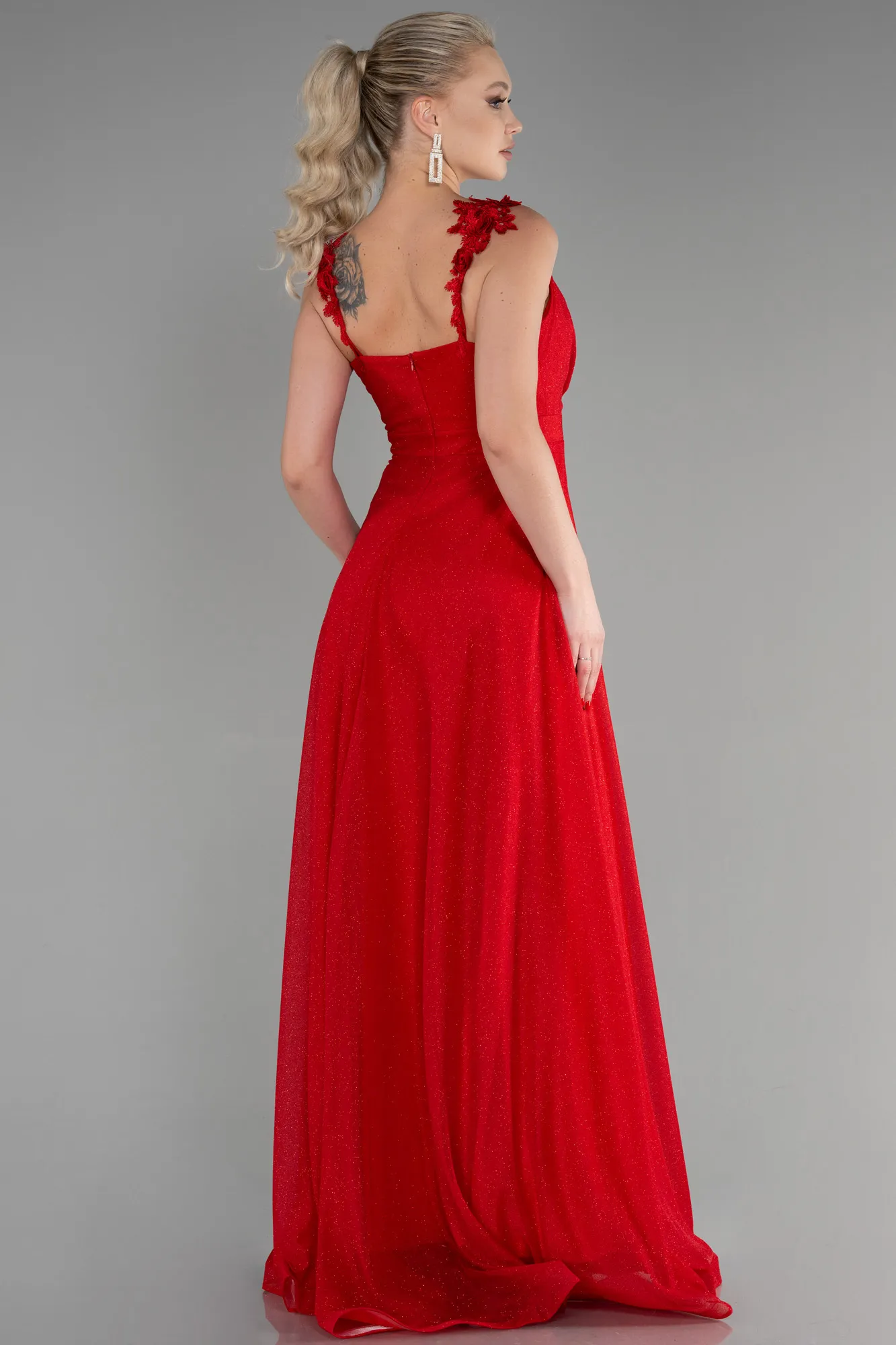 Robe De Soirée Longue Rouge Bordeaux ABU2307