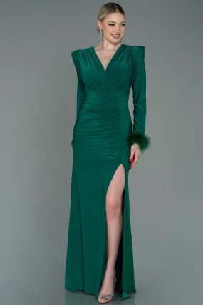 Robe de Soirée Longue Émeraude ABU2804