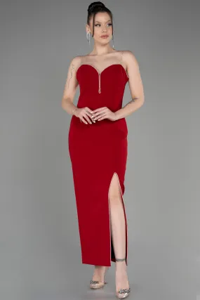 Robe De Soirée Midi Rouge ABK1965