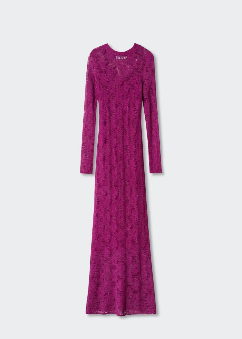 Robes Et Combinaisons | Femme MANGO Robe Brodée Semi-transparente Fuchsia