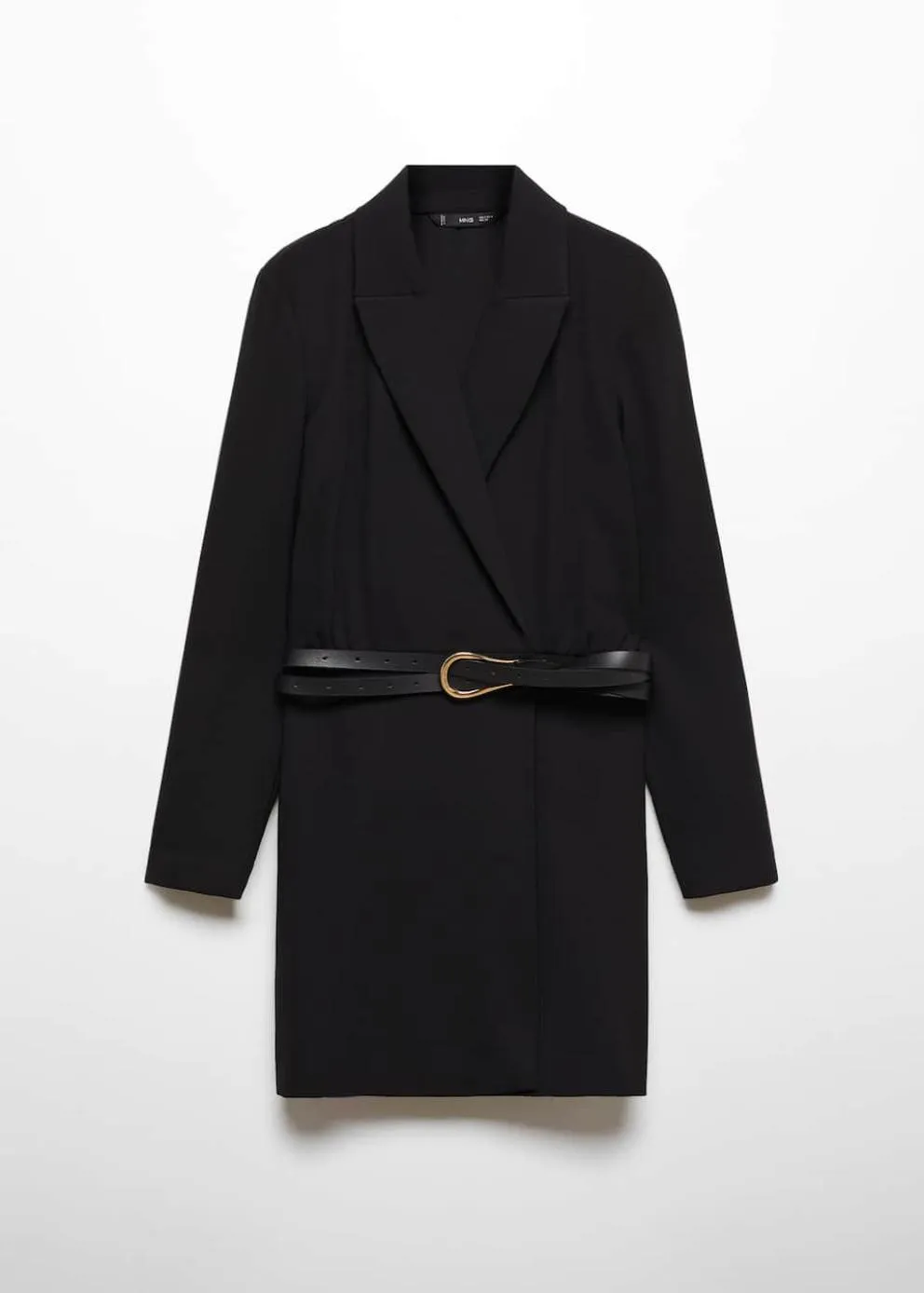 Robes Et Combinaisons | Femme MANGO Robe Cache-cœur Ceinture Noir