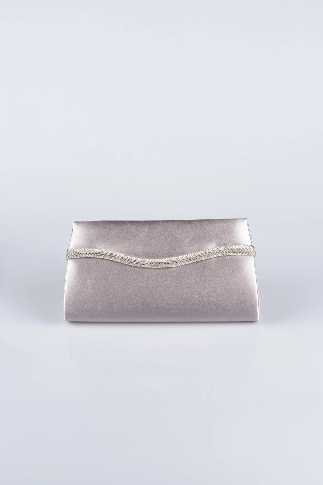 Sac de Soirée Luxe Satin Argent V498