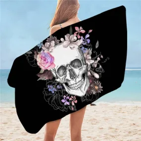 Serviette de bain tête de mort