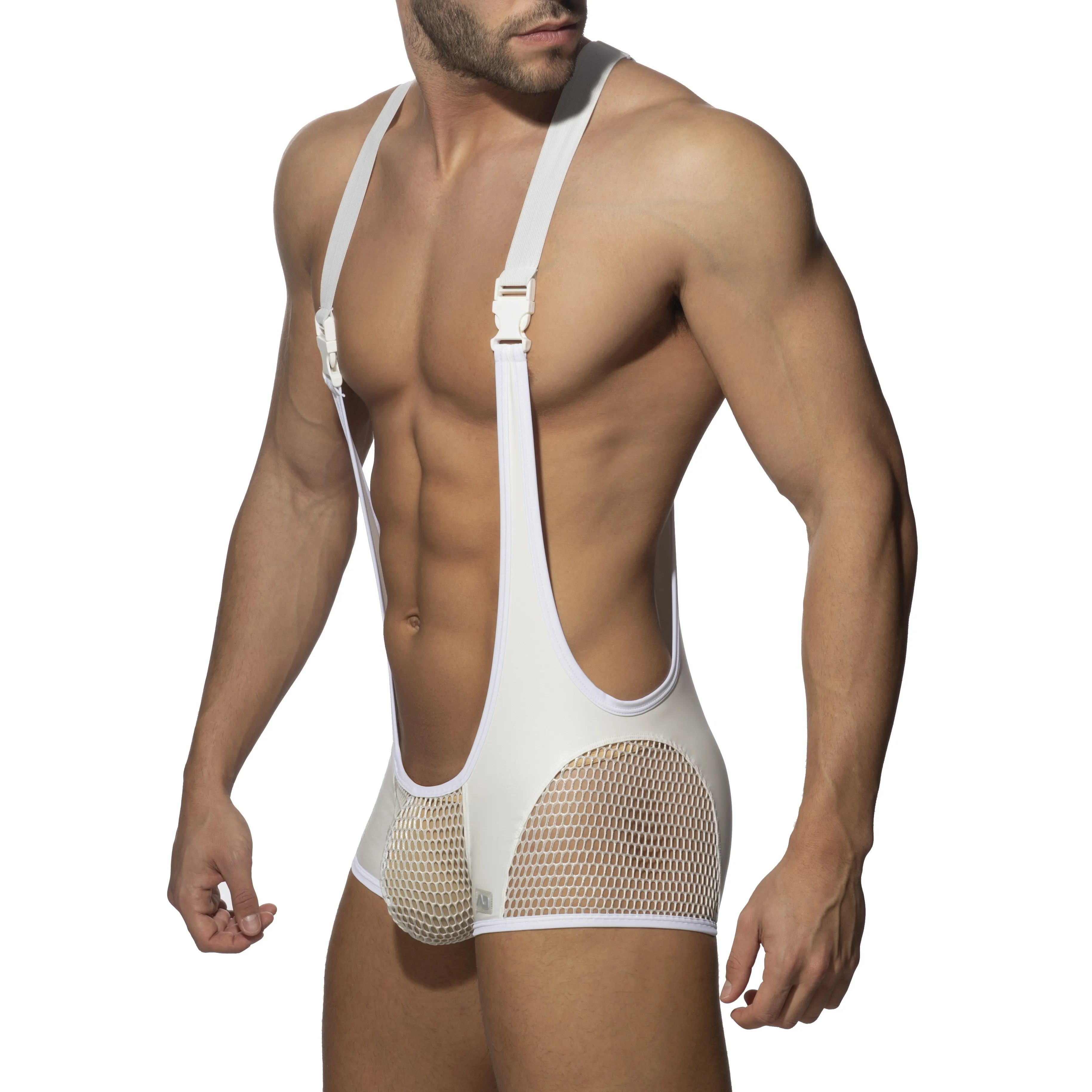 Singlet Party Combi - blanc - ADDICTED : vente body et combinaisons...