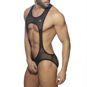 Singlet sexy mesh - noir - ADDICTED : vente body et combinaisons ho...