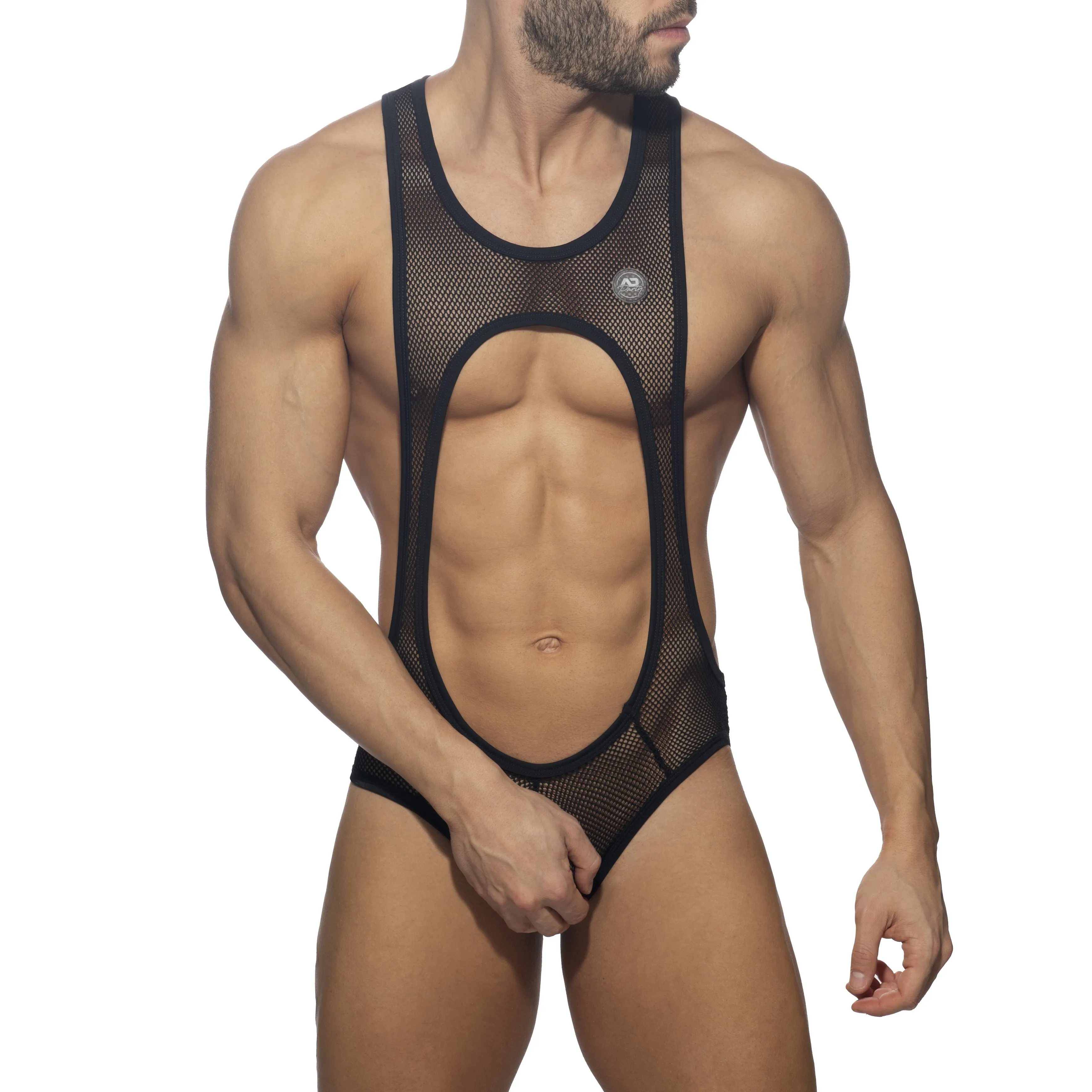 Singlet sexy mesh - noir - ADDICTED : vente body et combinaisons ho...