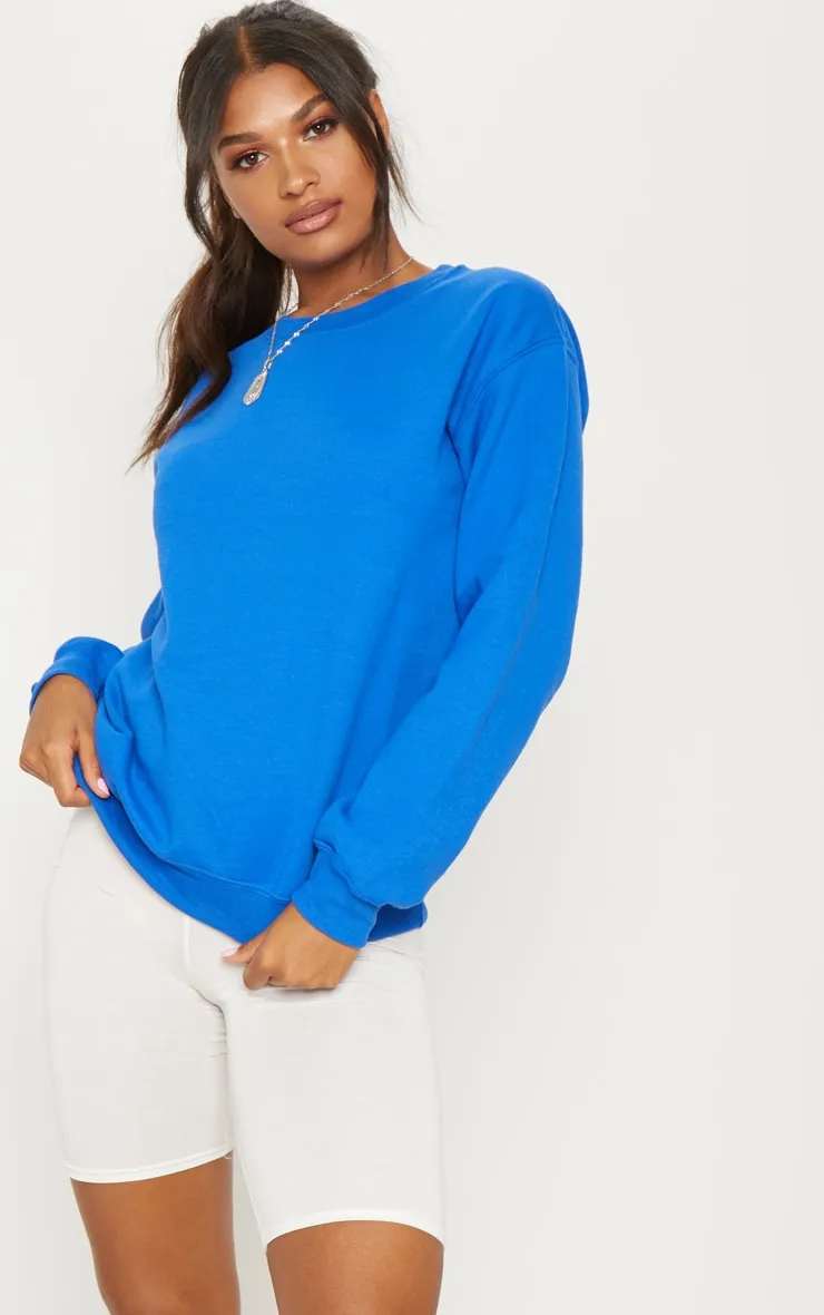 Sweat oversize bleu cobalt