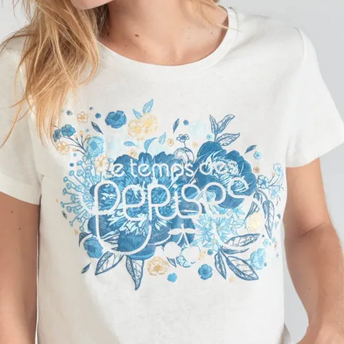 T Shirt Le Temps des Cerises femme Gracy blanc